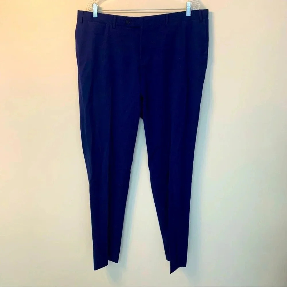Canali Blue Wool Dress Pants 38